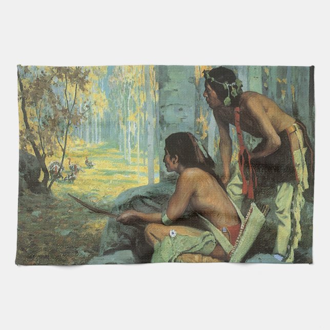 Linge De Cuisine Indiens d'autrefois, Les chasseurs de dindon de Ta (Horizontal)