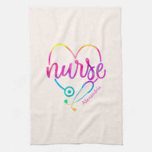 Linge De Cuisine "Infirmière" avec stéthoscope en forme de coeur