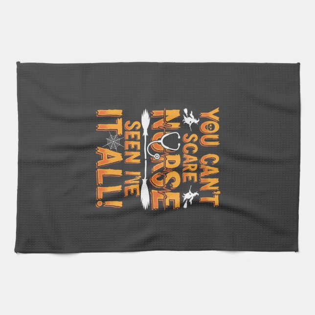 Linge De Cuisine Infirmière d'Halloween a tout vu Design_1 (Horizontal)
