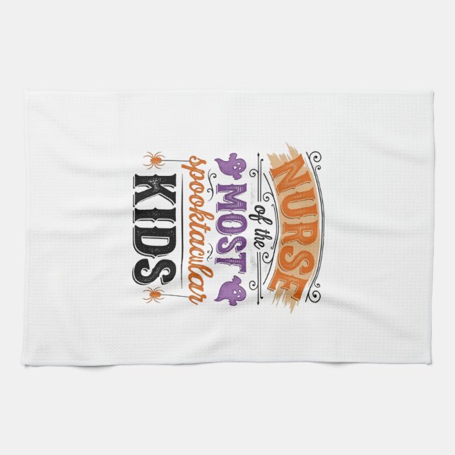 Linge De Cuisine Infirmière d'Halloween Spooktacular Enfants Design (Horizontal)