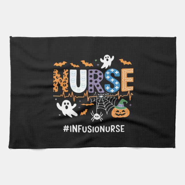 Linge De Cuisine Infirmière Infusion Infirmière Stethoscope Hallowe (Horizontal)