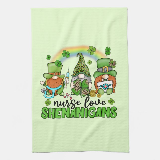Linge De Cuisine Infirmière Love Shenanigans St. Patrick's (Vertical)