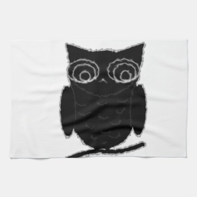 Linge De Cuisine Inkblot Owl (Horizontal)