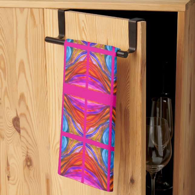 Linge De Cuisine Inspirations du désert rose chaud (Pliage en tiers)