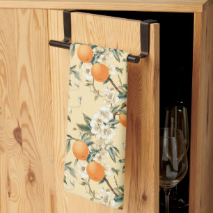 Linge De Cuisine Inspiré vintage Orange Grove Motif Floral