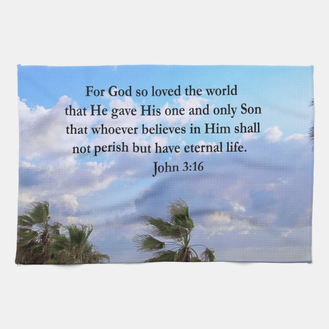 LINGE DE CUISINE INSPIRING JOHN 3:16 PHOTO (Horizontal)
