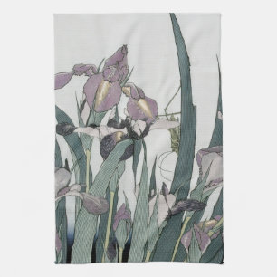 Linge De Cuisine Iris & Grasshopper, Katsushika Hokusai