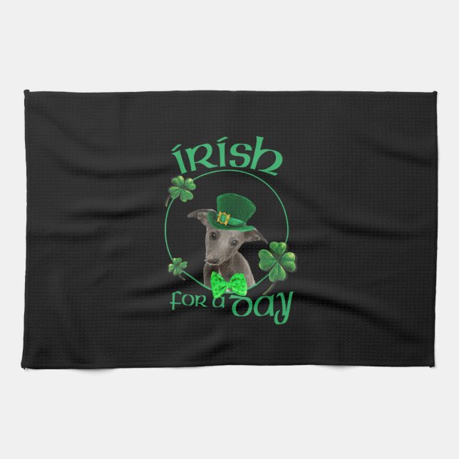 Linge De Cuisine Irish For A Day Whippet Lucky Dog (Horizontal)