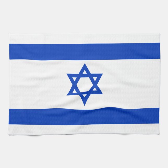 Linge De Cuisine Israël drapeau patriotique moderne (Horizontal)