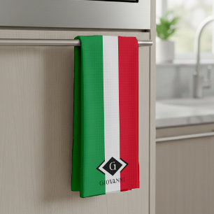 Linge De Cuisine Italie Drapeau italien Rouge Blanc Vert Italia Mon