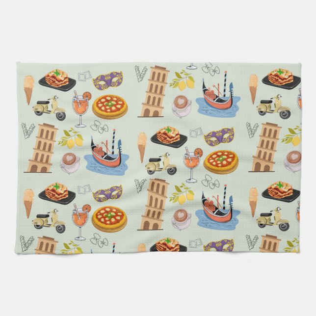 Linge De Cuisine Italie Vacances parfaites (Horizontal)