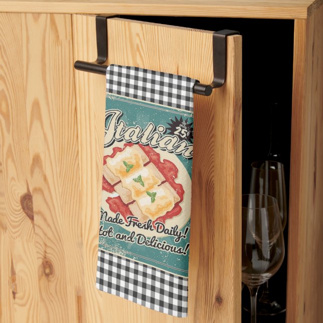 Linge De Cuisine Italien Retro (Pliage en tiers)