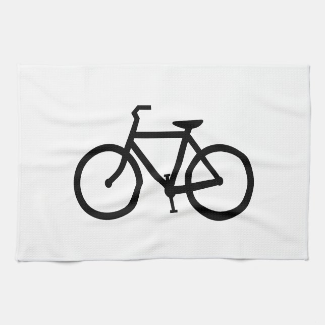 Linge De Cuisine Itinéraire vélo noir (Horizontal)