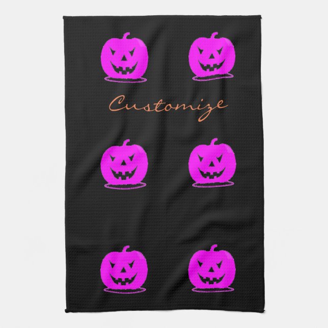 Linge De Cuisine Jack rose olantern Halloween Thunder_Cove (Vertical)