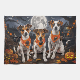 Linge De Cuisine Jack Russell Halloween Éffrayant