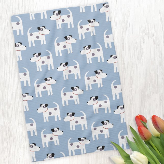 Linge De Cuisine Jack Russell Parson Terrier Chien Motif (Jack Russell Parson Terrier dog pattern kitchen towel)
