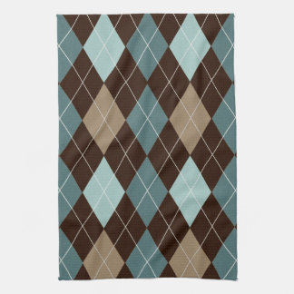 Linge De Cuisine Jacquard bleu et Brown Motif de mode