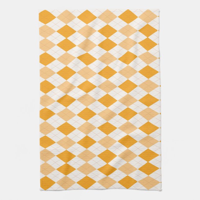 Linge De Cuisine Jacquard orange (Vertical)