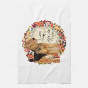 Linge De Cuisine J'adore mon Airedale