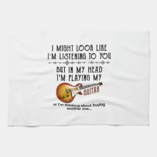 Linge De Cuisine J'ai l'impression de t'écouter jouer de la guitar