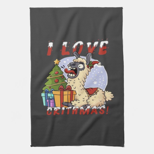 Linge De Cuisine J'AIME CRITHMAS Llama (Vertical)