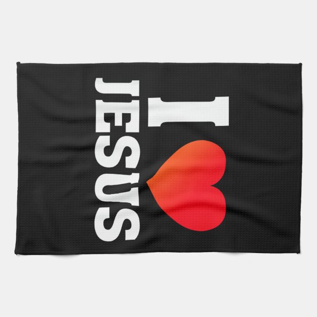 Linge De Cuisine J'aime Jésus (Horizontal)