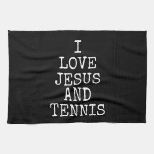 Linge De Cuisine J'Aime Jésus Et Tee - shirt De Tennis Don
