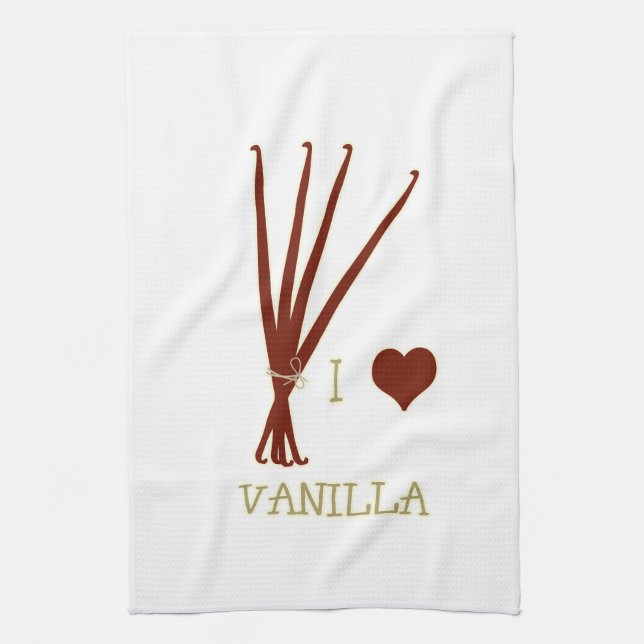Linge De Cuisine J'aime la vanille (Vertical)