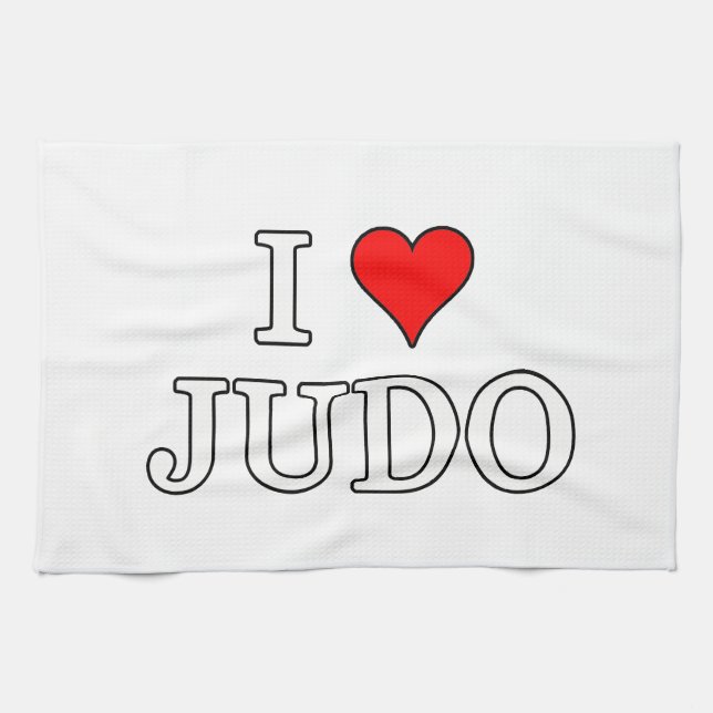 Linge De Cuisine J'aime le judo (Horizontal)
