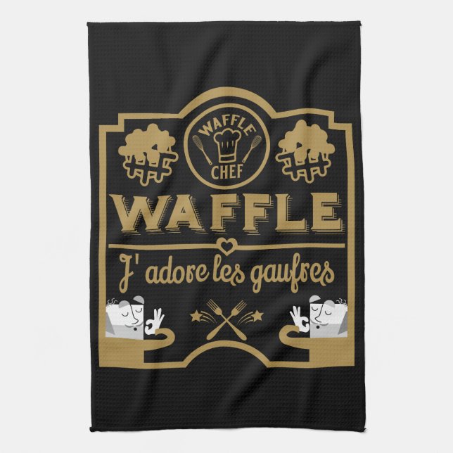 Linge De Cuisine J'aime les gaufres (Vertical)