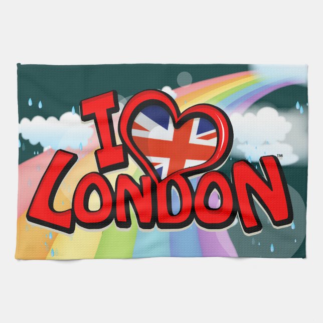 Linge De Cuisine J'aime Londres (Horizontal)