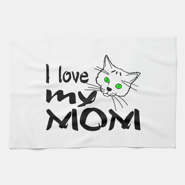 Linge De Cuisine J'aime ma mère (Horizontal)