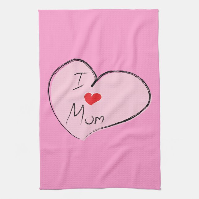 Linge De Cuisine J'aime maman (Vertical)