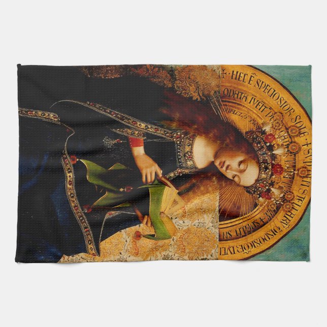 Linge De Cuisine Jan van Eyck - Vierge Marie Collection d'art fin (Horizontal)