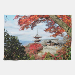 Linge De Cuisine Japon, Kyoto. Temple Kiyomizu en couleur d'automne
