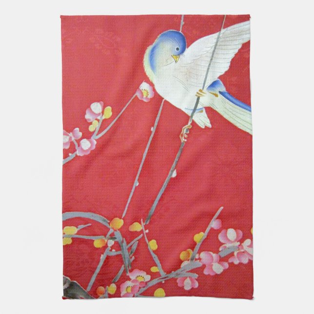 Linge De Cuisine Japonais KIMONO Textile, Bluebird (Vertical)