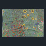 Linge De Cuisine Jardin agricole Tournesols par Gustav Klimt Peintu<br><div class="desc">Peintre autrichien impérial Gustav Klimt's chef-d'oeuvre : Jardin agricole avec tournesols</div>