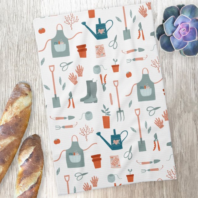 Linge De Cuisine Jardin amusant (Gardening themed fun kitchen tea towel)