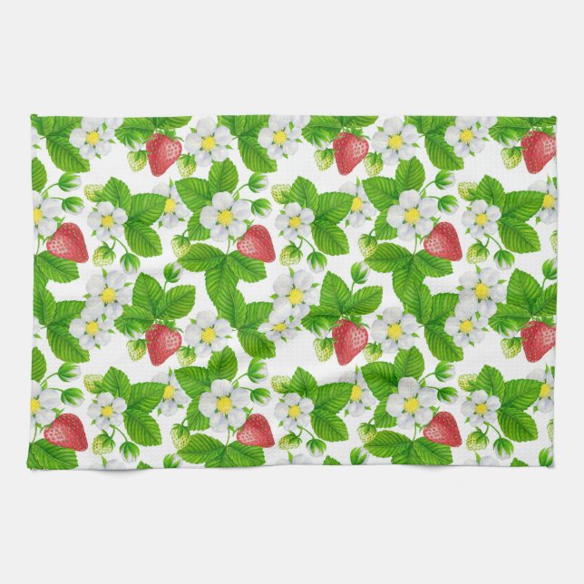 Linge De Cuisine Jardin aux fraises (Horizontal)