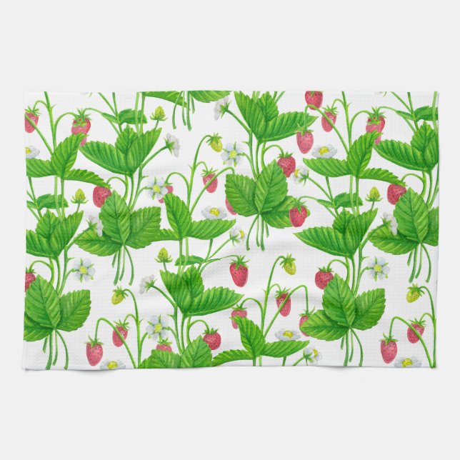 Linge De Cuisine Jardin aux fraises (Horizontal)
