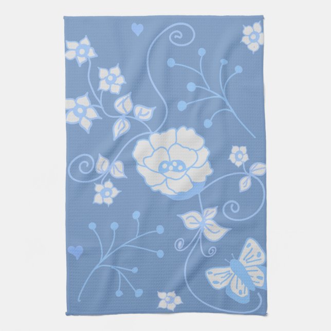 Linge De Cuisine Jardin Bleu (Vertical)