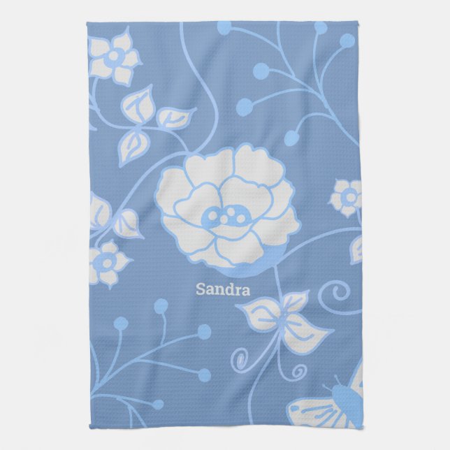 Linge De Cuisine Jardin Bleu (Vertical)