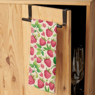 Linge De Cuisine Jardin de framboises d'été motif botanique de frui