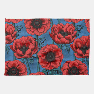 Linge De Cuisine Jardin de l'anémone rouge
