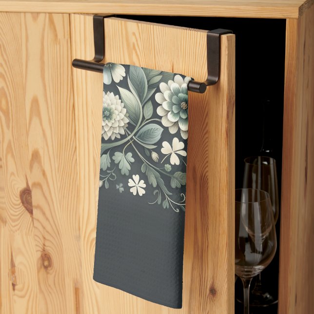 Linge De Cuisine Jardin de nœuds de trèfle chuchoté (Pliage en tiers)