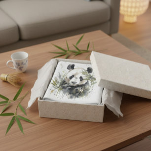 Linge De Cuisine Jardin de pandas à l'aquarelle