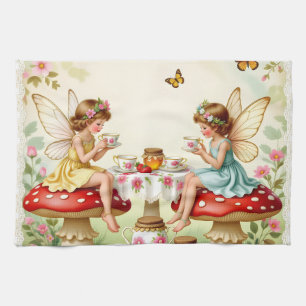 Linge De Cuisine Jardin de pique-nique fée florale vintage