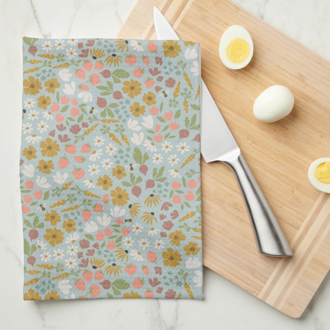 Linge De Cuisine Jardin de printemps (Quart Plié)