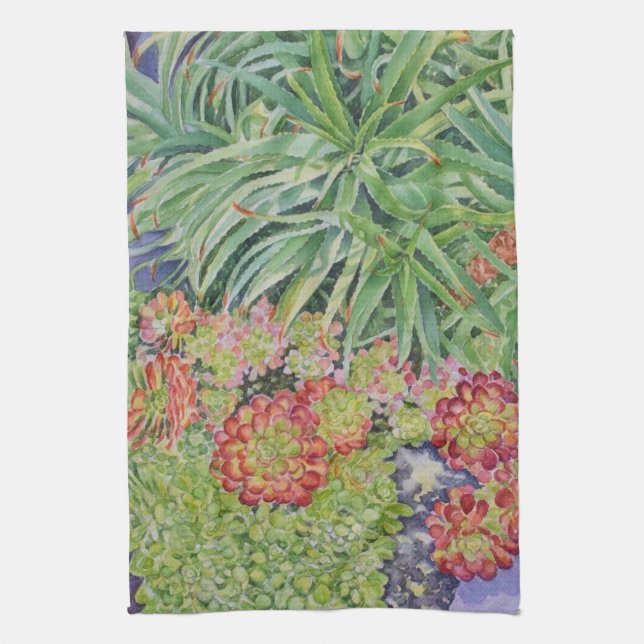 Linge De Cuisine Jardin de succulentes (Vertical)