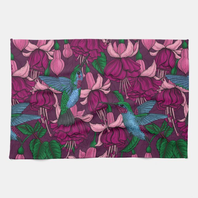Linge De Cuisine Jardin des colibris (Horizontal)